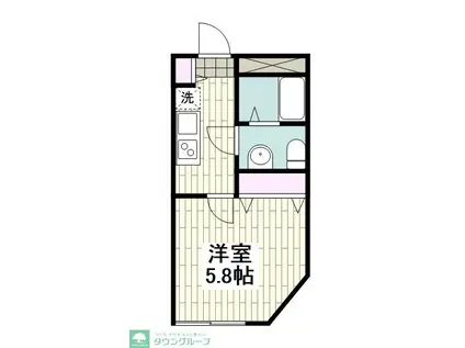 富岡西3丁目アパート(1K/1階)の間取り写真