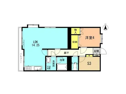 ライオンズマンション平塚総合公園(1SLDK/5階)の間取り写真