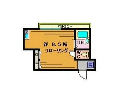 サウスゲート金子(ワンルーム/2階)の間取り写真