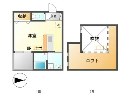 ウィン荒子(ワンルーム/1階)の間取り写真