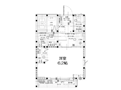 グランソフィア蕨(1K/2階)の間取り写真