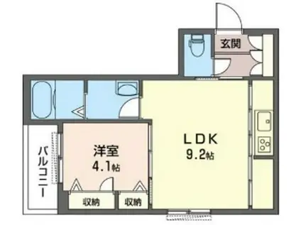 アルベレータII(1LDK/2階)の間取り写真