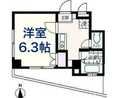 G・B・Tコート(1K/4階)の間取り写真