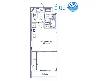 ロックスヨコハマベイサイド(1LDK/4階)の間取り写真