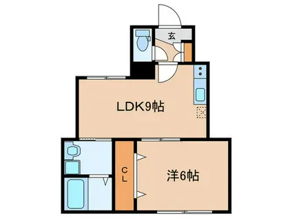 LUCRAS巣鴨(1LDK/1階)の間取り写真