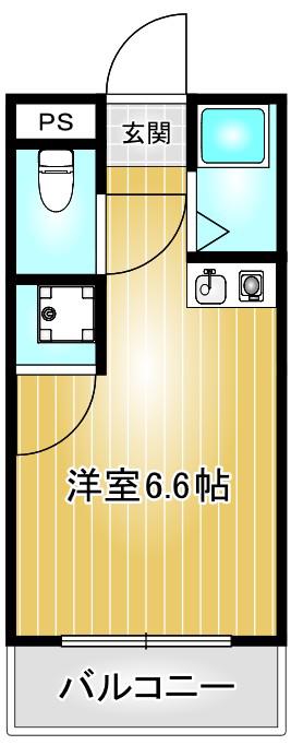 VITA六番町(ワンルーム/8階)の間取り写真