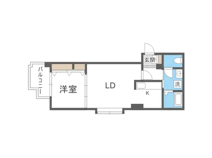 アクセス東札幌(1LDK/2階)の間取り写真