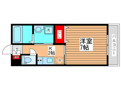 ルナ・マイン(1K/3階)の間取り写真