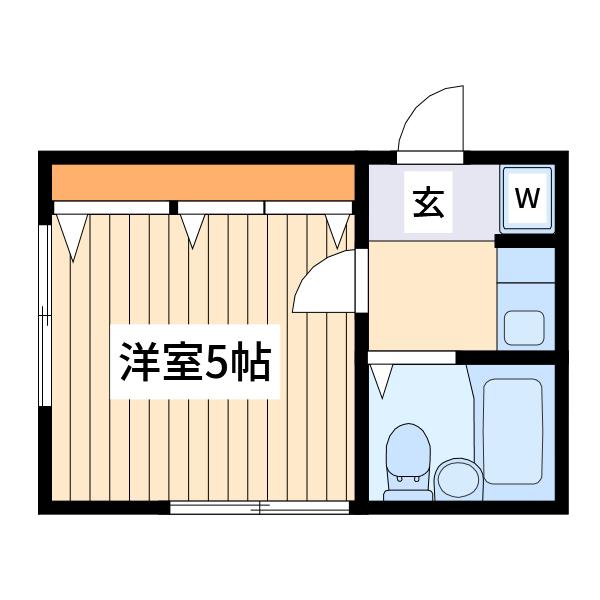 メゾン藤田(1K/1階)の間取り写真