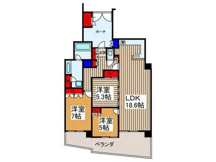アイムふじみ野タワー東館(3LDK/20階)の間取り写真