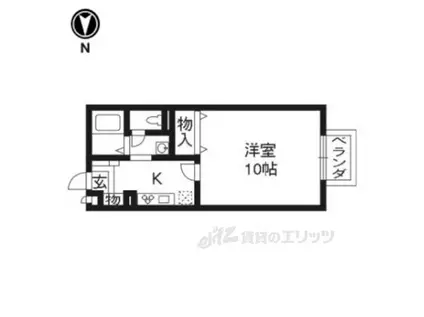 アムール西桂(1K/1階)の間取り写真