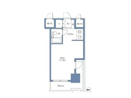 パレドール文京メトロプラザ I(1K/7階)の間取り写真