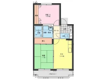 ジェネシス大島 C・D棟(2DK/3階)の間取り写真