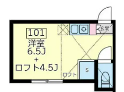 ユナイト塩浜ヴィバーチェ(ワンルーム/1階)の間取り写真