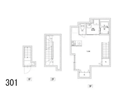 ソルナクレイシア下北沢(ワンルーム/3階)の間取り写真