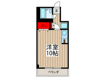 ハウスポシェット(ワンルーム/3階)の間取り写真