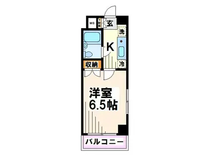 センターコア 当社管理物件(1K/5階)の間取り写真
