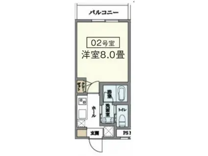 アークテラス魚崎(1K/4階)の間取り写真