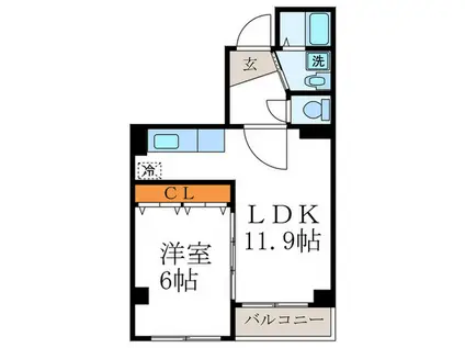 FORESTAGE 西院(1LDK/4階)の間取り写真