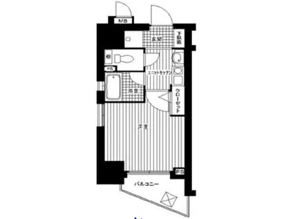 エスリード同心第3(1K/3階)の間取り写真