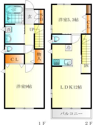 VIVACA(2LDK/1階)の間取り写真