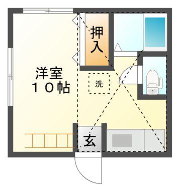 NOWHERE ROOM(ワンルーム/2階)の間取り写真