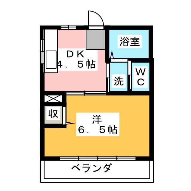メゾンK三勝(1DK/1階)の間取り写真