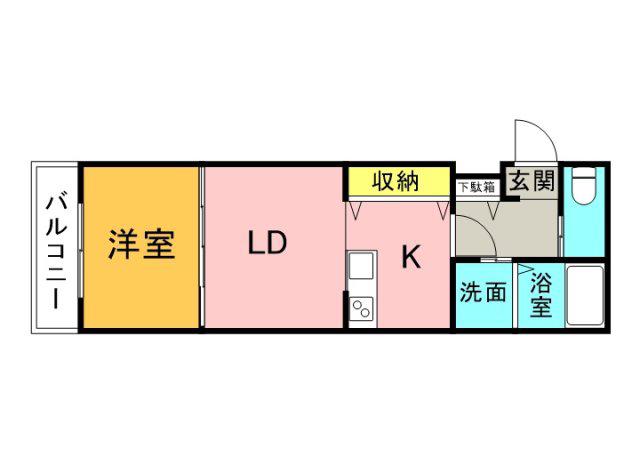 RA ISM GION(1LDK/3階)の間取り写真