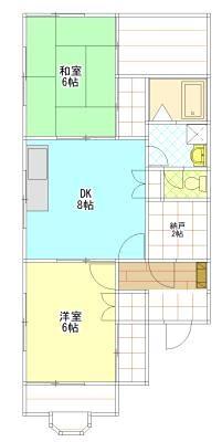 誠和ビル(2SDK/6階)の間取り写真
