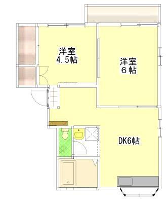 フォーブル隅田(2DK/2階)の間取り写真