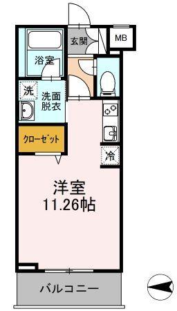 Tレジデンス(ワンルーム/6階)の間取り写真
