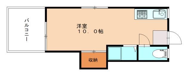 シティベール竹末(ワンルーム/2階)の間取り写真