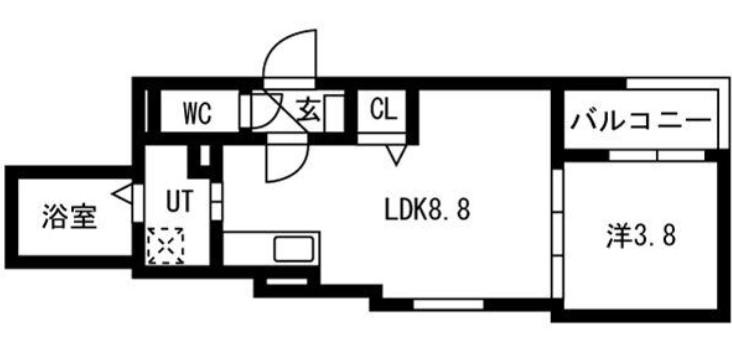 F ASECIA SYLVITE(1LDK/2階)の間取り写真
