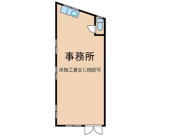 ティエムハイツ(ワンルーム/1階)の間取り写真