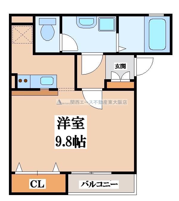 サニーコートオオクボ(ワンルーム/1階)の間取り写真