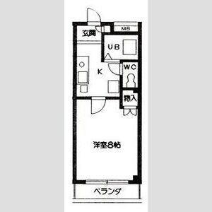エトワール・K(1K/2階)の間取り写真
