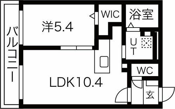 MON AMOUR-M豊平(1LDK/2階)の間取り写真