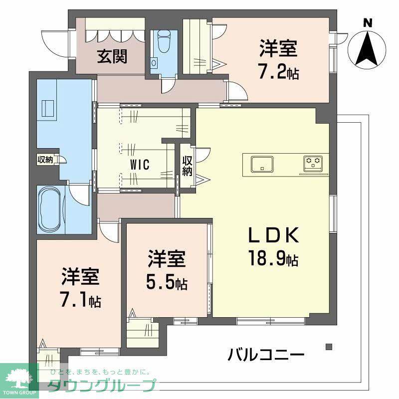 リーベン メーア(3LDK/3階)の間取り写真