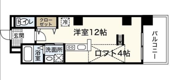 YSKBLD(ワンルーム/4階)の間取り写真