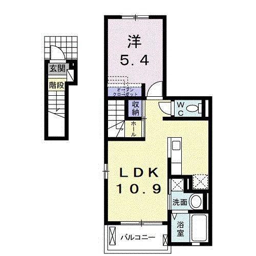 スタート小石川III(1LDK/2階)の間取り写真