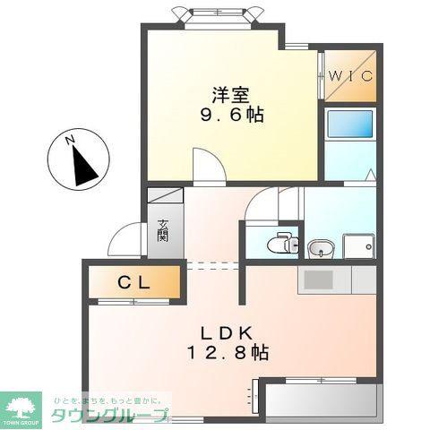 ブリリアント・ハイム(1LDK/1階)の間取り写真