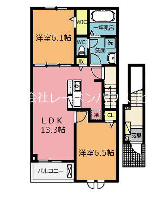 ラナンキュラス(2LDK/2階)の間取り写真