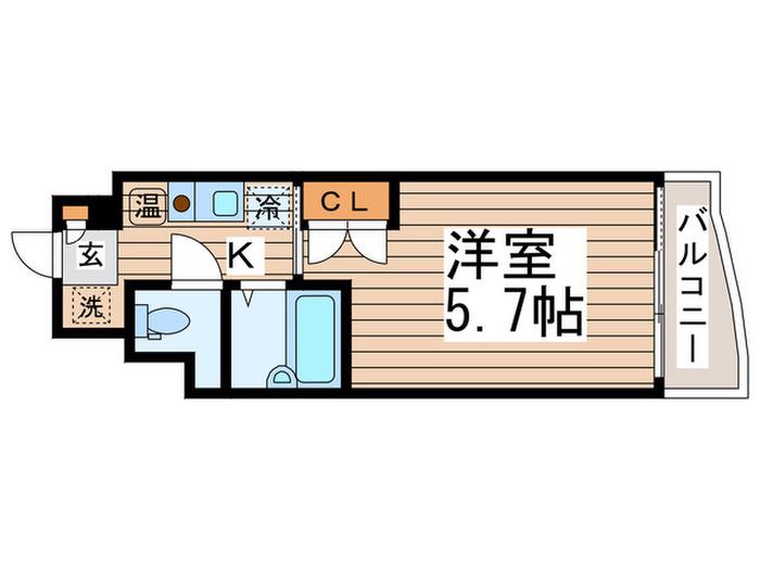 プライムアーバン西大島(1K/17階)の間取り写真