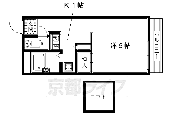 レオパレスイースト FIELD 精華(1K/1階)の間取り写真