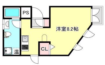 VARIEROYODO(1K/5階)の間取り写真
