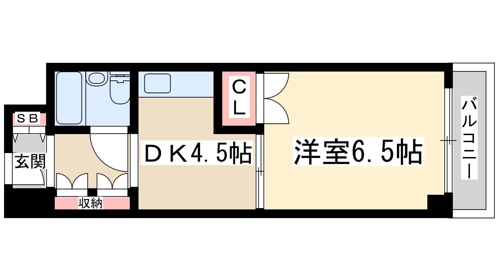 東三国グランドハイツ北(1DK/11階)の間取り写真