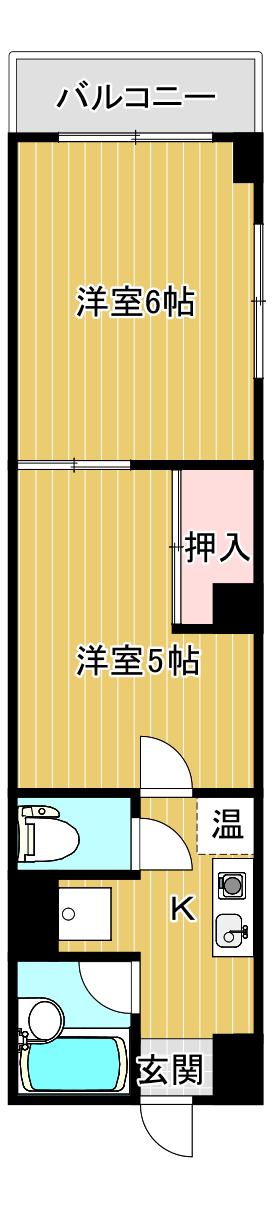 レジデンスカープ新潟(2K/7階)の間取り写真