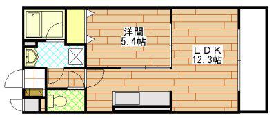 クレイス(1LDK/3階)の間取り写真