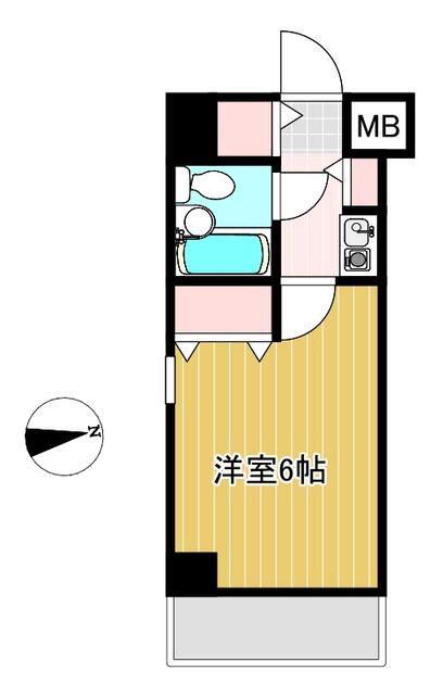 ライオンズマンション西川口第11(1K/5階)の間取り写真