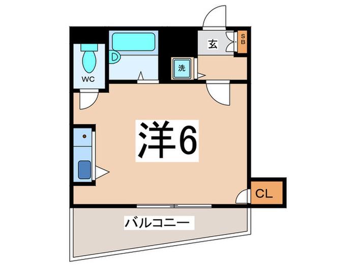 エストポワール堀江(ワンルーム/8階)の間取り写真